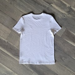 Allsaints Esum Cotton T Shirt M White Slim Organic Slub Textured Heavyweight Tee