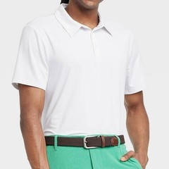 Jersey Polo Shirt All in Motion Wicking Stretch No Roll Collar 3 button Wicking