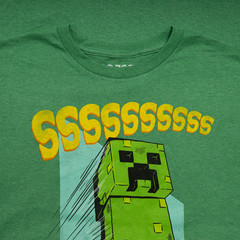 Minecraft Fear The Creeper Glow in Dark 2 Piece Adult T-Shirt Set