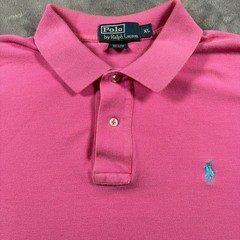 Polo Ralph Lauren Polo Shirt Mens XL Pink Cotton Embroidered Logo Golf Tennis