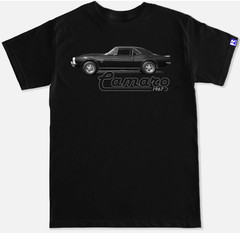 Camaro 67 shirt Vintage V Flag emblem 396 Turbo Jet Emblem Black T shirt