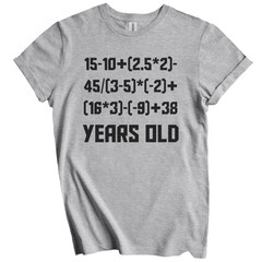 60th Birthday Shirt – 60 Years Old Algebra Equation Math T-Shirt