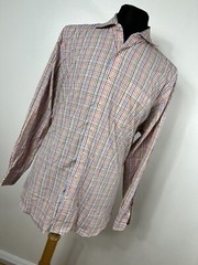 Peter Millar XL Shirt Spring Yellow Pink Checkered Button Down Front Cotton P3