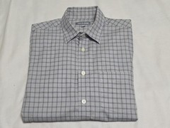 Ash & Erie Gray Lightweight Button-up Long Sleeve Slim Fit Check Shirt SZ XS