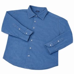 Proper Cloth Dress Shirt Mens 4XB Steel Blue White Big Button Chambray