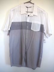 Travis Matthew Prestige XL White Gray Wrinkle Resistant Collared Polo Shirt NWT