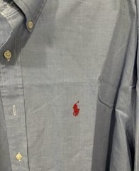 Vtg Ralph Lauren Longsleeve Buttondown Shirt Men’s Size XL Blake Blue/White
