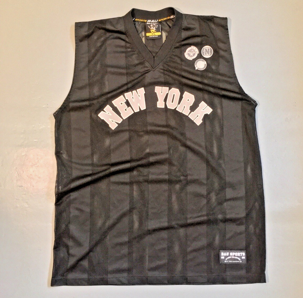 BAU SPORTS Mens XL Classic Collection 05 League Sleeveless Mesh HipHop Shirt NYC