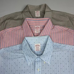 Brooks Brothers Button Down Shirt Lot of 3 Mens 18-37 Blue Pink Brown