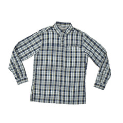 Eddie Bauer Men’s Size S Blue Plaid Long Sleeve Nylon Blend Hiking Shirt Mesh Ba