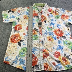 Bohio Breeze Floral Button Front Shirt XXL Microfiber Short Sleeve New W/Tags
