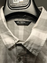 Arc’teryx Peakline Men’s S Gray Plaid Short Sleeve Shirt 11625