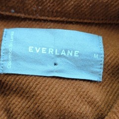 Everlane Shirt Mens Medium Brown Cotton Twill Overshirt Double Pocket Casual