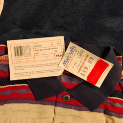 Lot of 4 Mens Golf Polo Shirt Large, Fila, vintage new with tags see description