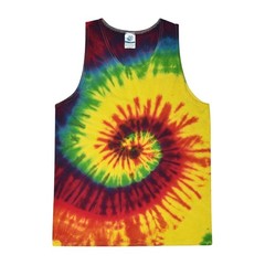 Multi-Color Tie Dye Tank Tops Sleeveless T-Shirts Adult S to XXXL Cotton