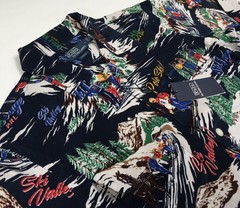 Polo Ralph Lauren VTG Retro Corduroy 1967 Ski Christmas Shirt Hi Tech Snow Beach