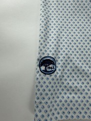Johnnie-O Men’s XL Performance Polo Las Colinas Country Club Print White Blue