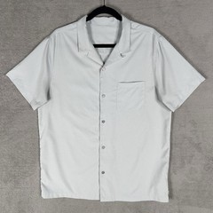 Vuori Seaport Button Up Shirt Men’s Large Sky Grey Heather Camp Collar