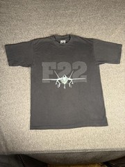 Vintage F-22 Advanced Tactical Fighter Shirt Mens Large Black Made in USA 90s