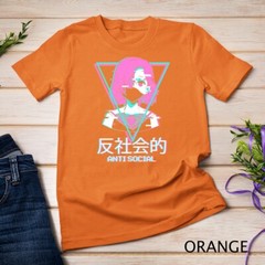 Antisocial Vaporwave Anime Girl Japanese Aesthetic T-Shirt Unisex T-shirt
