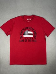 Men’s General Standard USA Flag Graphic T-Shirt Red Size L Made in USA