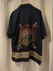 Vintage 7Diamonds Short Sleeve Shirt Huge Dragon And Wrap Around Print Men’s L