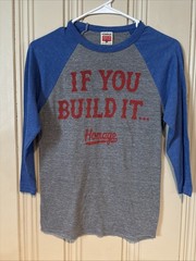 HOMAGE Made in USA Raglan Baseball Tee Vintage Style Soft Shirt Field Of Dreams