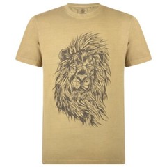 KAM KBS5310 SAND ACID WASH LION HEAD TEE SHIRT 2XL3XL4XL5XL6XL7XL8XL