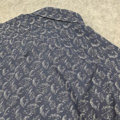 Charles Tyrwhitt Shirt Mens Large Blue Floral Leaf Casual Cotton Classic Fit But