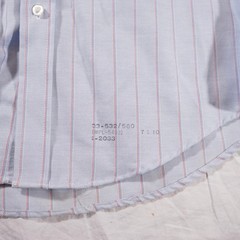 Beau Brummel Vintage Button Up Dress Shirt Stripe Pinstripe Made in USA Cotton