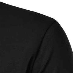 New T Shirt Men’s Office Button Collar Short Sleeve Muscle Blouse Tops Tee Shirt