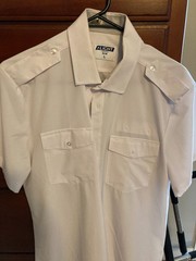 Flight brand Pilot Uniform Size Large Slim with Eyelets White