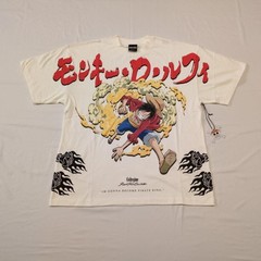 Civil Regime X One Piece Luffy’s Rise White T-shirt Size L Oversized