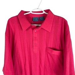 NEW Vintage Tropi-Cool Mens Polo Shirt 2XL Red S/S Cotton Blend Stretch Pocket
