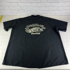 Red Kap Lucky 13 Apparel Hot Rat Rod Kustoms Mechanic Button Shirt Men’s 3XL