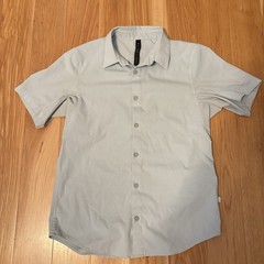 Lululemon Mens Size Small Blue Short Sleeve Button Down Shirt