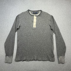 Polo Ralph Lauren Henley Shirt Men Medium Gray Thermal Military SD Issue Type K1