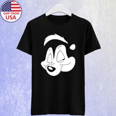 Pepe Le Pew Cartoon Men’s Black T-shirt Size S-5XL