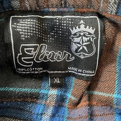 Elixir Long Sleeve Button Up Multicolor Plaid Collar Flannel XL