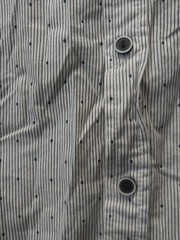 Native Code New W/Out Tags Medium Stripe/Polka Dot White/Blue Long Sleeve Shirt