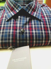 PRIVATE LABEL IKE BEHAR FOR NEIMAN MARCUS=CHECK SHIRT-$175-XL ,
