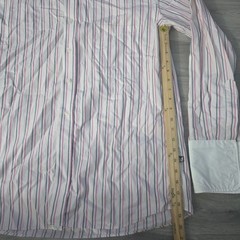 Metzler Switzerland Men’s Striped Dress Shirt French Cuff Size Large