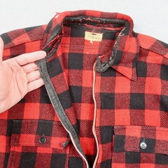 Vintage 30s Pilgrim Chin Strap 1/2 Zip Pullover Work Shirt Size M Buffalo Plaid