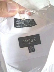 ​Omega Italy Men XL White Tuxedo Dress Shirt 17-17.5 34-35 Pleated Wing Tip…