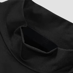 Men’s Solid Short Sleeve T Shirt Half High Collar For Slim Fit Base Layer Top