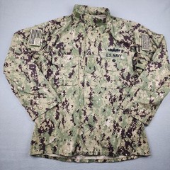 U.S Navy Blouse Large Long Working Uniform Type III NWU Seals Military Camo Top