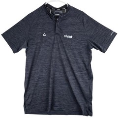 Vivint Polo Performance Shirt Space Dye Grey Mens L Smart Home workwear