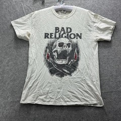 Bad Religion Shirt Mens M White Skull Graphic Vox Populi Tour 2016 Punk Vintage