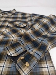 NorthWest Territory L/S Shirt Mens Large Brown Plaid Outdoors 100% Acrylic