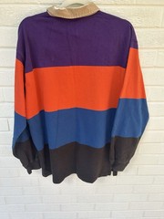 Vintage Polo Ralph Lauren Rugby Shirt Medium Colour block Striped Hoops